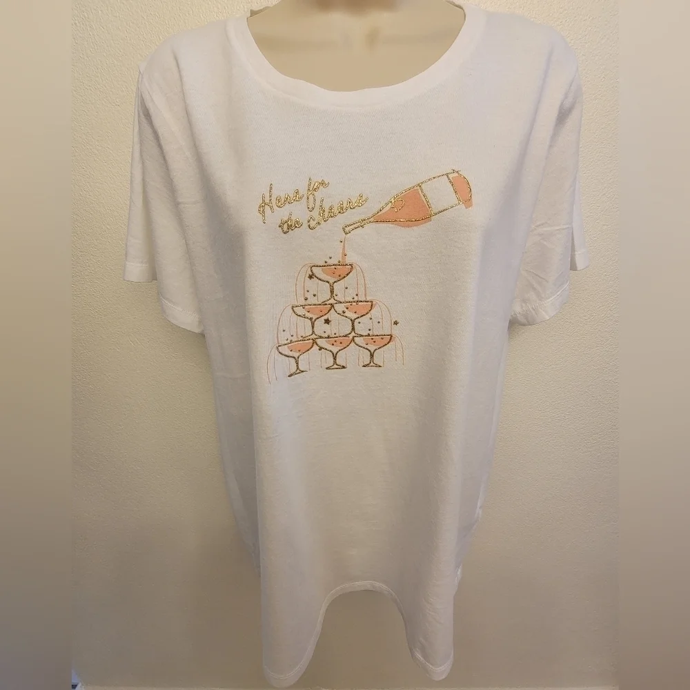 NWT J. Crew T-Shirt with Glitter Graphics
